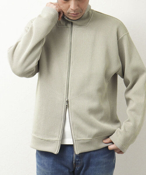 NOLLEY'S goodman（ノーリーズグッドマン）の「DRIVERS KNIT ドライバーズニット スタンドカラー（カーディガン/ボレロ・メンズ・サックスブルー/グレイッシュベージュ/ダークネイビー・M/L）」の22枚目の写真