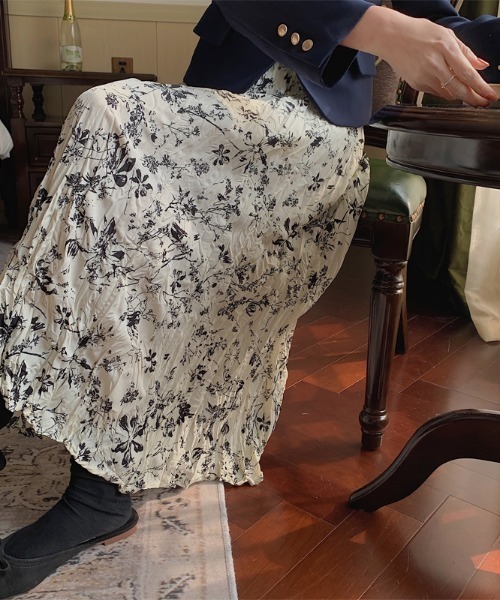 【セール】花柄ワッシャーロングスカート（スカート）｜N.s（エヌドットエス）