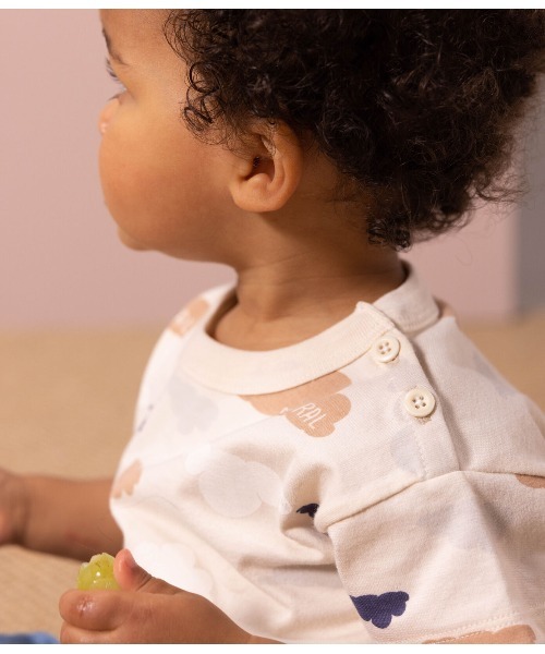 PETIT BATEAU(プチバトー)の「プリント半袖Tシャツ(Tシャツ/カットソー・キッズ・ホワイト/オフホワイト・18MONTH/24MONTH/12MONTH/36MONTH)」の4枚目の写真
