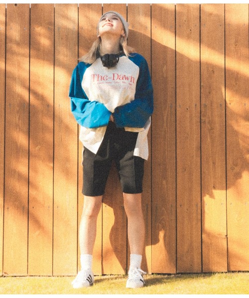 ANAP（アナップ）の「テレコリブハーフレギンスパンツ（その他パンツ・レディース・ブラック/ブラウン・FREE）」の3枚目の写真