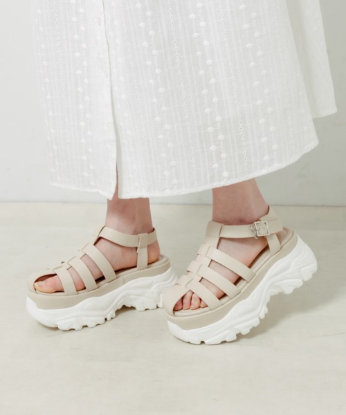 OLIVE des OLIVE（オリーブデオリーブ）の「スニーカー底グルカサンダル（サンダル・レディース・アイボリー/ブラック・SMALL/MEDIUM/LARGE）」の8枚目の写真