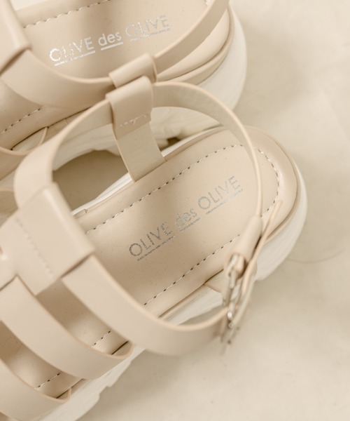 OLIVE des OLIVE（オリーブデオリーブ）の「スニーカー底グルカサンダル（サンダル・レディース・アイボリー/ブラック・SMALL/MEDIUM/LARGE）」の17枚目の写真