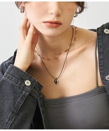 ANAP（アナップ）の「2連ハートモチーフネックレス（ネックレス）」