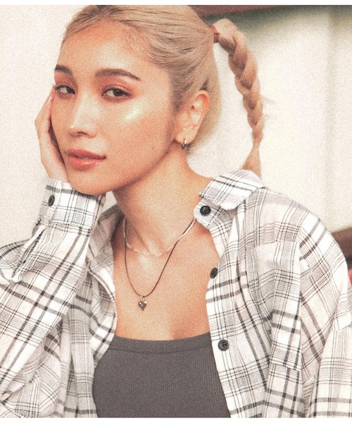 ANAP（アナップ）の「2連ハートモチーフネックレス（ネックレス・レディース・ホワイト/その他・FREE）」の3枚目の写真