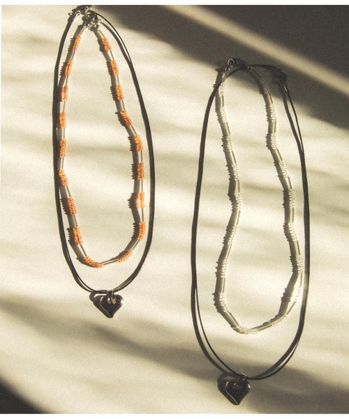 ANAP（アナップ）の「2連ハートモチーフネックレス（ネックレス・レディース・ホワイト/その他・FREE）」の8枚目の写真