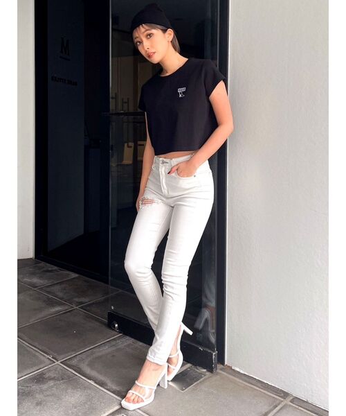 GYDA(ジェイダ)の「POSE HEELワッペンショートTシャツ(Tシャツ/カットソー・レディース・グリーン/ブラック/オフホワイト・FREE)」の15枚目の写真