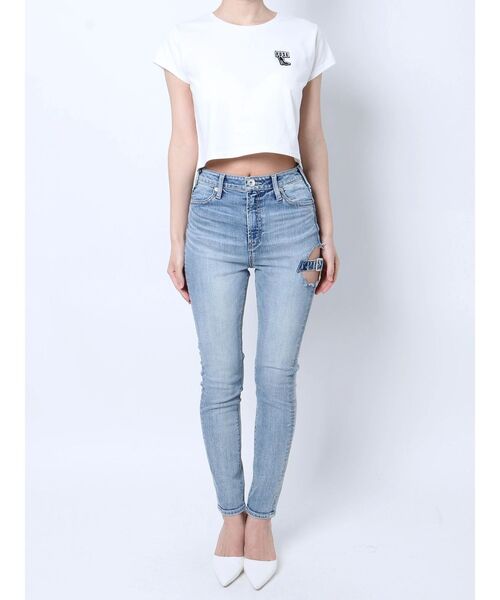 GYDA(ジェイダ)の「POSE HEELワッペンショートTシャツ(Tシャツ/カットソー・レディース・グリーン/ブラック/オフホワイト・FREE)」の5枚目の写真