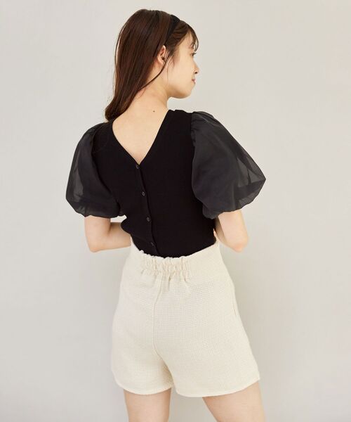 MAJESTIC LEGON(マジェスティックレゴン)の「ツイードスカショーパン(その他パンツ・レディース・グリーン系その他/アイボリー/ブラック・MEDIUM)」の7枚目の写真