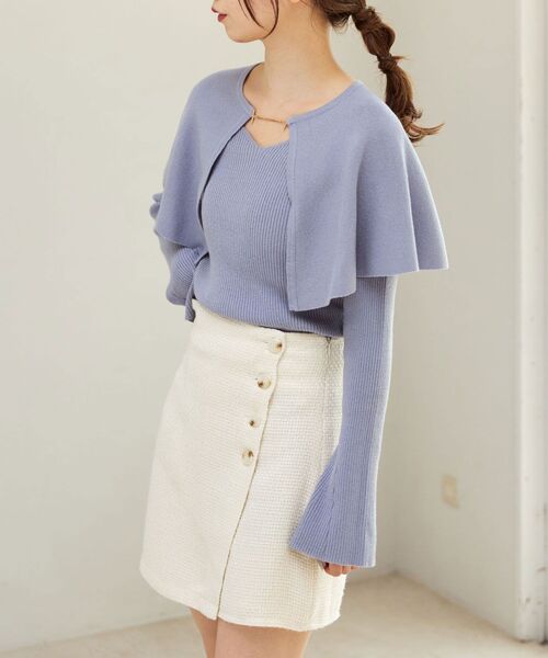 MAJESTIC LEGON(マジェスティックレゴン)の「ツイードスカショーパン(その他パンツ・レディース・グリーン系その他/アイボリー/ブラック・MEDIUM)」の10枚目の写真