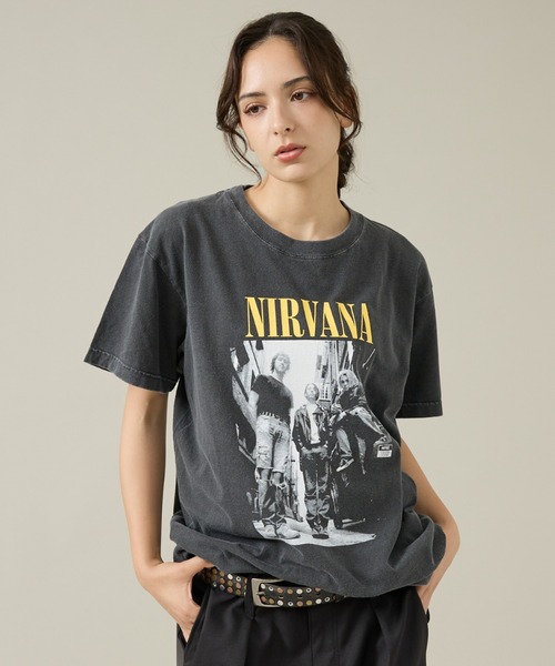ニルヴァーナ Tシャツ XL ダークグレー Good Rock Speed / グッドロックスピード】NIRVANA ニルバーナ Photo T