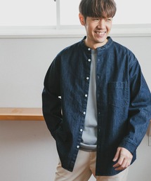 URBAN RESEARCH DOORS | デニムバンドカラーシャツ(シャツ/ブラウス)