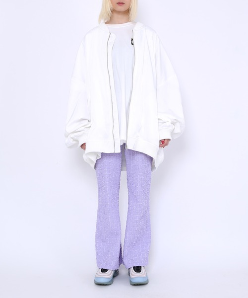 PUNYUS（プニュズ）の「ブロックパターンフレアパンツ（その他パンツ・レディース・ピンク/ブラック/ライム/ライトパープル・3/1/4/2）」の5枚目の写真