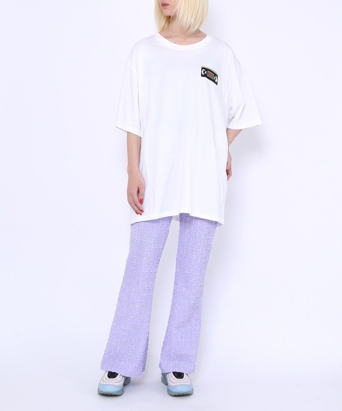 PUNYUS（プニュズ）の「ブロックパターンフレアパンツ（その他パンツ・レディース・ピンク/ブラック/ライム/ライトパープル・3/1/4/2）」の6枚目の写真