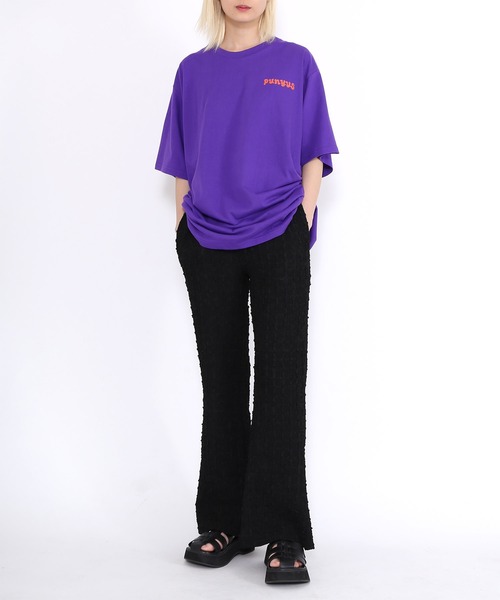 PUNYUS（プニュズ）の「ブロックパターンフレアパンツ（その他パンツ・レディース・ピンク/ブラック/ライム/ライトパープル・3/1/4/2）」の16枚目の写真