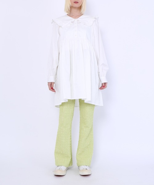 PUNYUS（プニュズ）の「ブロックパターンフレアパンツ（その他パンツ・レディース・ピンク/ブラック/ライム/ライトパープル・3/1/4/2）」の19枚目の写真