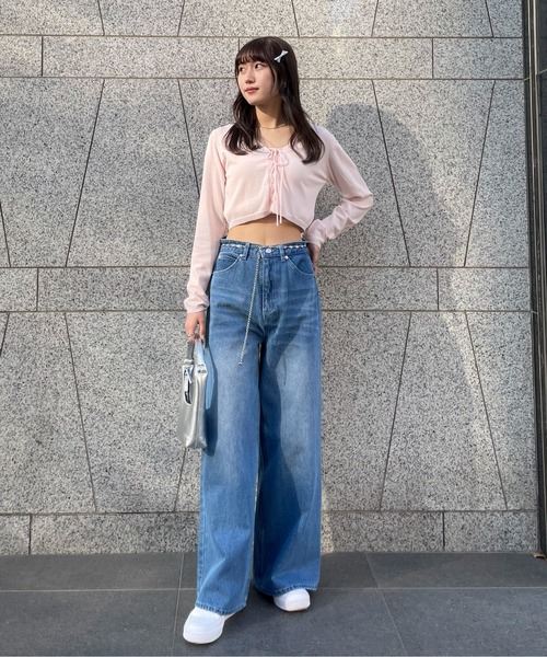 EPIMI E'PIMMY（エピミエピミー）の「２wayレースアップカーディガン（カーディガン/ボレロ・レディース・ネイビー/ピンク/オフホワイト/ブラック・MEDIUM）」の22枚目の写真