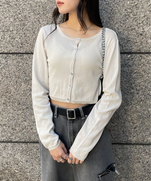 EPIMI E'PIMMY（エピミエピミー）の「２wayレースアップカーディガン（カーディガン/ボレロ・レディース・ネイビー/ピンク/オフホワイト/ブラック・MEDIUM）」の19枚目の写真