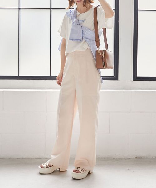 MAJESTIC LEGON（マジェスティックレゴン）の「クロップドロゴTee（Tシャツ/カットソー・レディース・オフホワイト/ピンク/ブラック/ブラック系その他/レッド系その他2・MEDIUM）」の18枚目の写真