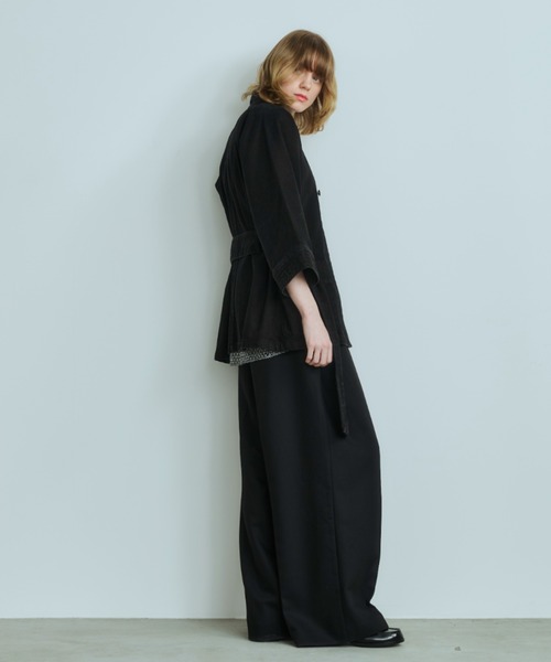 OPULENCE(オーピュレンス)の「Flower Loop ワイドカルゼパンツ(その他パンツ・レディース・カーキ/アイボリー/ブラック・FREE)」の19枚目の写真