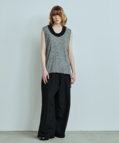 OPULENCE(オーピュレンス)の「Flower Loop ワイドカルゼパンツ(その他パンツ・レディース・カーキ/アイボリー/ブラック・FREE)」の16枚目の写真