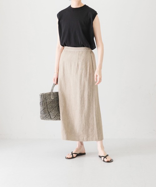 かぐれ（カグレ）の「リネンレーヨンストレートスカート（スカート