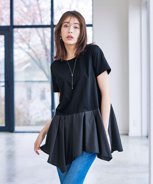 Tiaclasse（ティアクラッセ）の「【洗える】イレギュラーヘムチュニックブラウス（シャツ/ブラウス・レディース・ブルー/ネイビー/ブラック・XXL/XL）」の21枚目の写真
