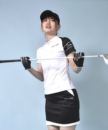 COMON GOLF（コモンゴルフ）の「ウエストシェイプ バイカラー モックネック ゴルフ シャツ（ゴルフグッズ）」