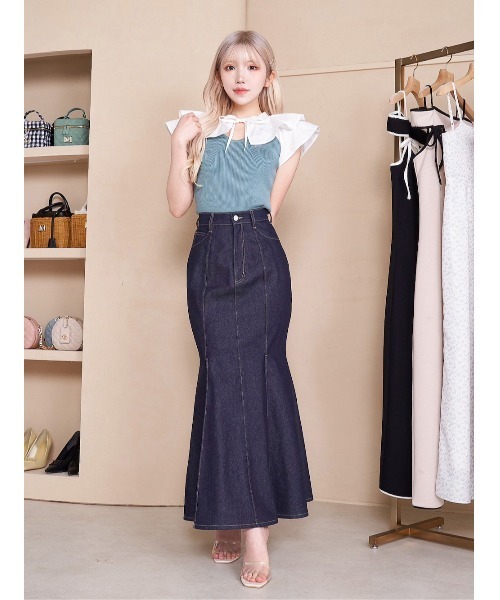 Darich（ダーリッチ）の「フリルカラードッキングニットトップス