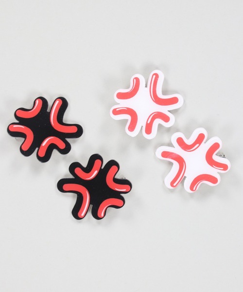 SPINNS(スピンズ)の「【2個セット】怒りデザイン ミニヘアクリップ(バレッタ/ヘアクリップ・レディース・ブラック/ホワイト・ONESIZE)」の7枚目の写真