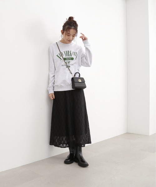 N.(N. Natural Beauty Basic)(エヌエヌナチュラルビューティーベーシック)の「【S Size Line】◆レースロングスカート(スカート・レディース・ライトグレー/ブラック/ブルー・SMALL/MEDIUM)」の4枚目の写真