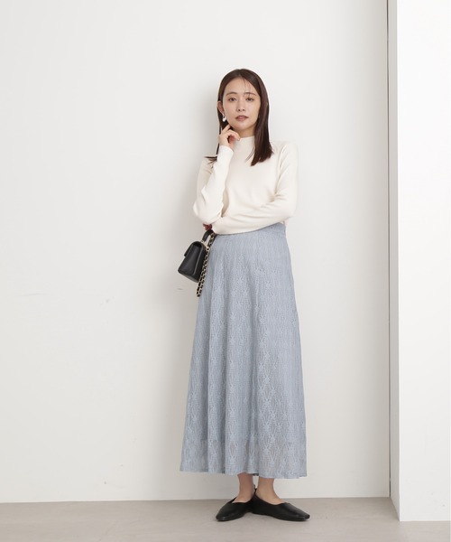 N.(N. Natural Beauty Basic)(エヌエヌナチュラルビューティーベーシック)の「【S Size Line】◆レースロングスカート(スカート・レディース・ライトグレー/ブラック/ブルー・SMALL/MEDIUM)」の9枚目の写真