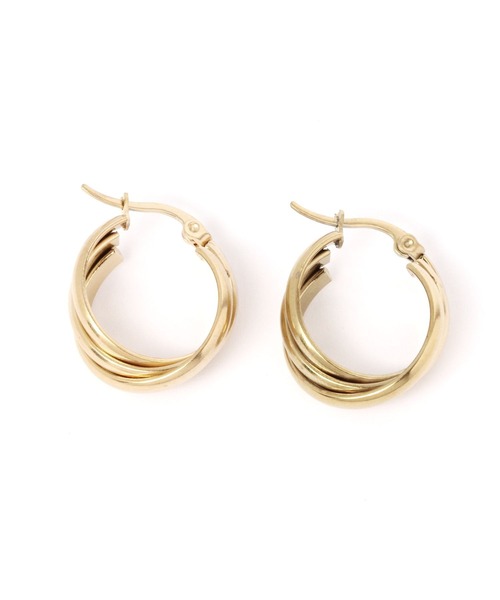LAKOLE(ラコレ)の「ステンレス重ねフープピアス / 187880(ピアス(両耳用)・レディース・その他1/その他2・FREE)」の1枚目の写真