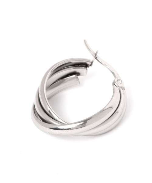 LAKOLE(ラコレ)の「ステンレス重ねフープピアス / 187880(ピアス(両耳用)・レディース・その他1/その他2・FREE)」の5枚目の写真