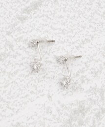 ◆フラワーキュービックビジューピアス【2WAY】