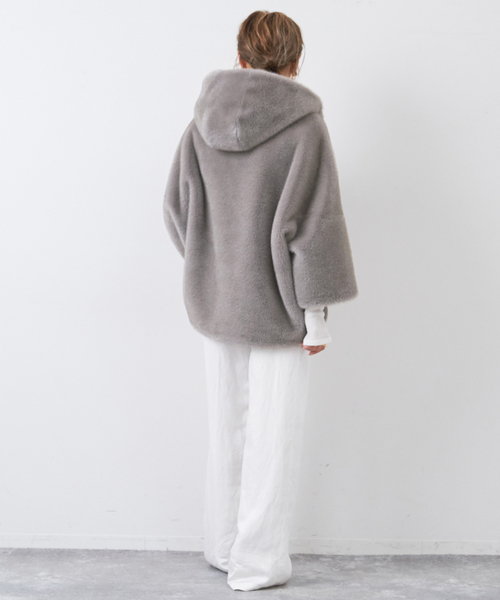 Deuxieme Classe MYwhite フェイクファーブルゾン Deuxieme Classe ジャケット ブルゾン 「MY WHITE/マイホワイト