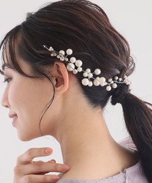 PourVous（プールヴー）の「パール ヘアチャーム オケージョン フォーマル 結婚式 二次会 お呼ばれ （ヘアピン）」