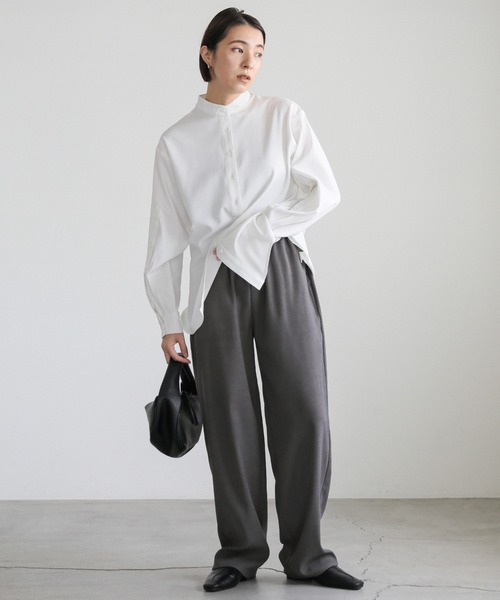 select MOCA（セレクトモカ）の「ピーチスキンリラックスイージーパンツ（その他パンツ・レディース・グレー/スミクロ/アイボリー・FREE）」の12枚目の写真