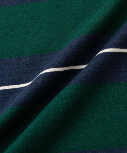 SHISKY（シスキー）の「SHISKY / シスキー ビッグシルエット ボーダー ロンT 長袖 キッズ（Tシャツ/カットソー・キッズ・ベージュ/ホワイト/ネイビー/ブラック/グリーン/チャコール/パープル系2/ブラック系2/ホワイト系2/グレー系2/ベージュ系2/グリーン系2・140/130/150/160/120/110）」の22枚目の写真