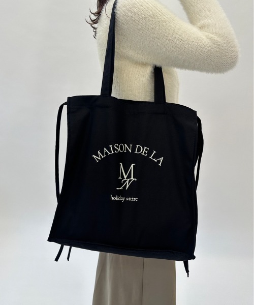 セール】A4カラーリボントートバッグ/キャンバストートバッグ/内