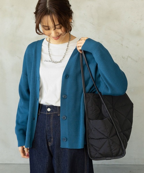 GLOBAL WORK（グローバルワーク）の「7ポケリバーシブルトート/969861（トートバッグ・レディース・オフホワイト/ブラック/ベージュ/カーキ・FREE）」の11枚目の写真