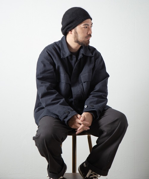 RACAL（ラカル）の「Stripe Mohair Knit Tam Beret / ボーダー切り替えモヘアニットタムベレー（ニットキャップ/ビーニー・メンズ・ブラック系その他/グリーン系その他/ブラック/ブルー系その他/チャコールグレー・FREE）」の15枚目の写真