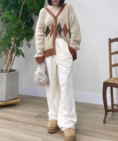 Heather（ヘザー）の「【POLO BCS(ポロ・ビーシーエス)】リラックス裏毛スウェットパンツ  975486（スウェットパンツ・レディース・グレー/アイボリー・FREE）」の8枚目の写真