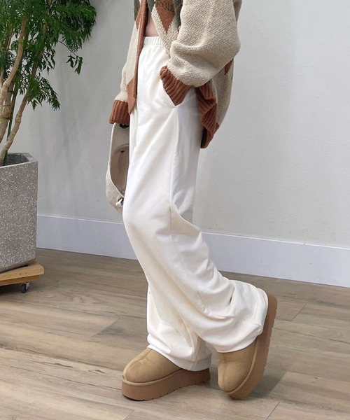 Heather（ヘザー）の「【POLO BCS(ポロ・ビーシーエス)】リラックス裏毛スウェットパンツ  975486（スウェットパンツ・レディース・グレー/アイボリー・FREE）」の10枚目の写真