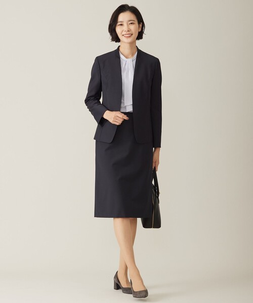 J.PRESS（ジェイプレス）の「幾何プリント ボウタイ カットソー（Tシャツ/カットソー・レディース・ふじ色系5/ネイビー系5・MEDIUM/LARGE）」の8枚目の写真