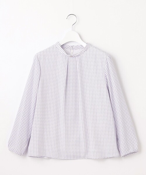 J.PRESS（ジェイプレス）の「幾何プリント ボウタイ カットソー（Tシャツ/カットソー・レディース・ふじ色系5/ネイビー系5・MEDIUM/LARGE）」の17枚目の写真