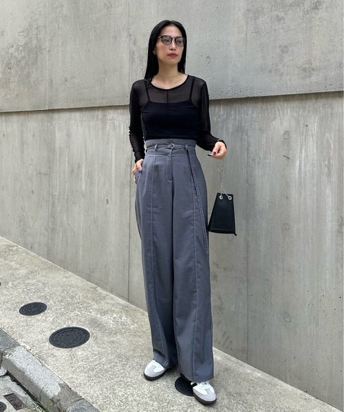 TT パイレーツパンツ KOBE LETTUCE ストレートパンツ レディース ハイウエスト タック