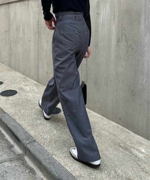 COLONY 2139(コロニートゥーワンスリーナイン)の「TRツイル配色ステッチハイウエストベルト付きパンツ(その他パンツ・レディース・グレー/ブラック・SMALL/TL/MEDIUM/TM/LARGE)」の14枚目の写真