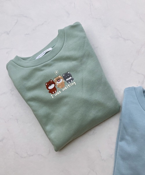 AS KNOW AS plus（アズノゥアズプラス）の「☆3匹ぽこアニマルプルオーバー（スウェット・レディース・アイボリー/スミクロ/ミント/ブルー/グレー系/アイボリー系/ブラック系/ブルー系/アイボリー系2/ブルー系2/ブラック系2/グレー系2/アイボリー系3/ダークグリーン系3/ブラック系3/ブルー系3/ベージュ系4/ブラック系4/アイボリー系4/ブルー系4・FREE）」の14枚目の写真