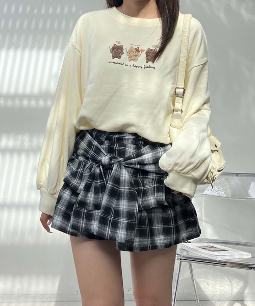 AS KNOW AS plus（アズノゥアズプラス）の「☆3匹ぽこアニマルプルオーバー（スウェット・レディース・アイボリー/スミクロ/ミント/ブルー/グレー系/アイボリー系/ブラック系/ブルー系/アイボリー系2/ブルー系2/ブラック系2/グレー系2/アイボリー系3/ダークグリーン系3/ブラック系3/ブルー系3/ベージュ系4/ブラック系4/アイボリー系4/ブルー系4・FREE）」の21枚目の写真