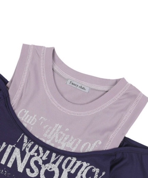 韓国商品/FANCY CLUB MYSTIC ONE-SHOULDER TEE セール】【FANCY CLUB】WINSOME OFF SHOULDER HALTERNECK CROP